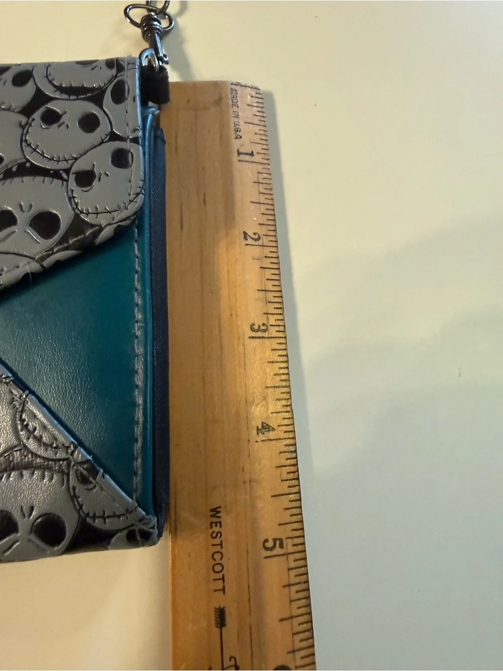 The Nightmare Before Christmas Jack Skellington Teal Accent Crossbody Wallet